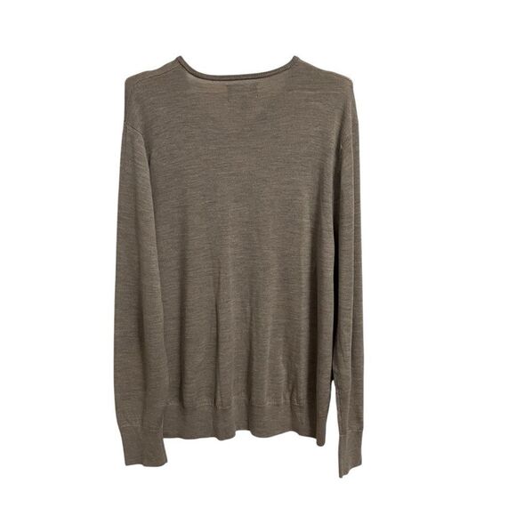 BONOBOS Grey Lightweight V Neck Extra Fine Merino Wool Sweater XL - Picture 6 of 7